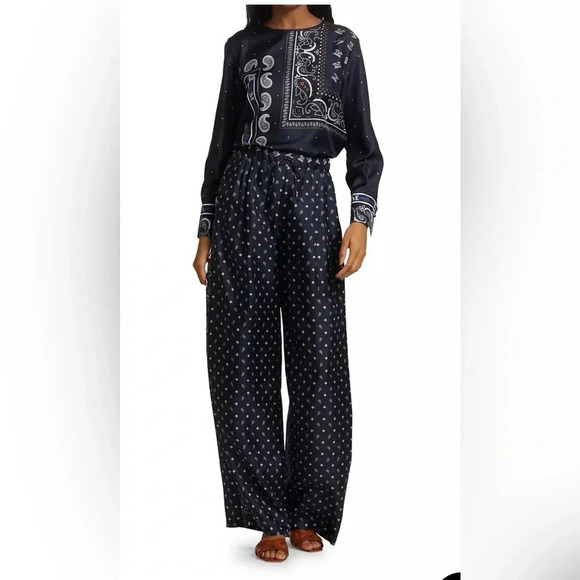 MaxMara Pants - ! Max Mara
Bello Paisley Wide-Leg Silk Pants sz 4